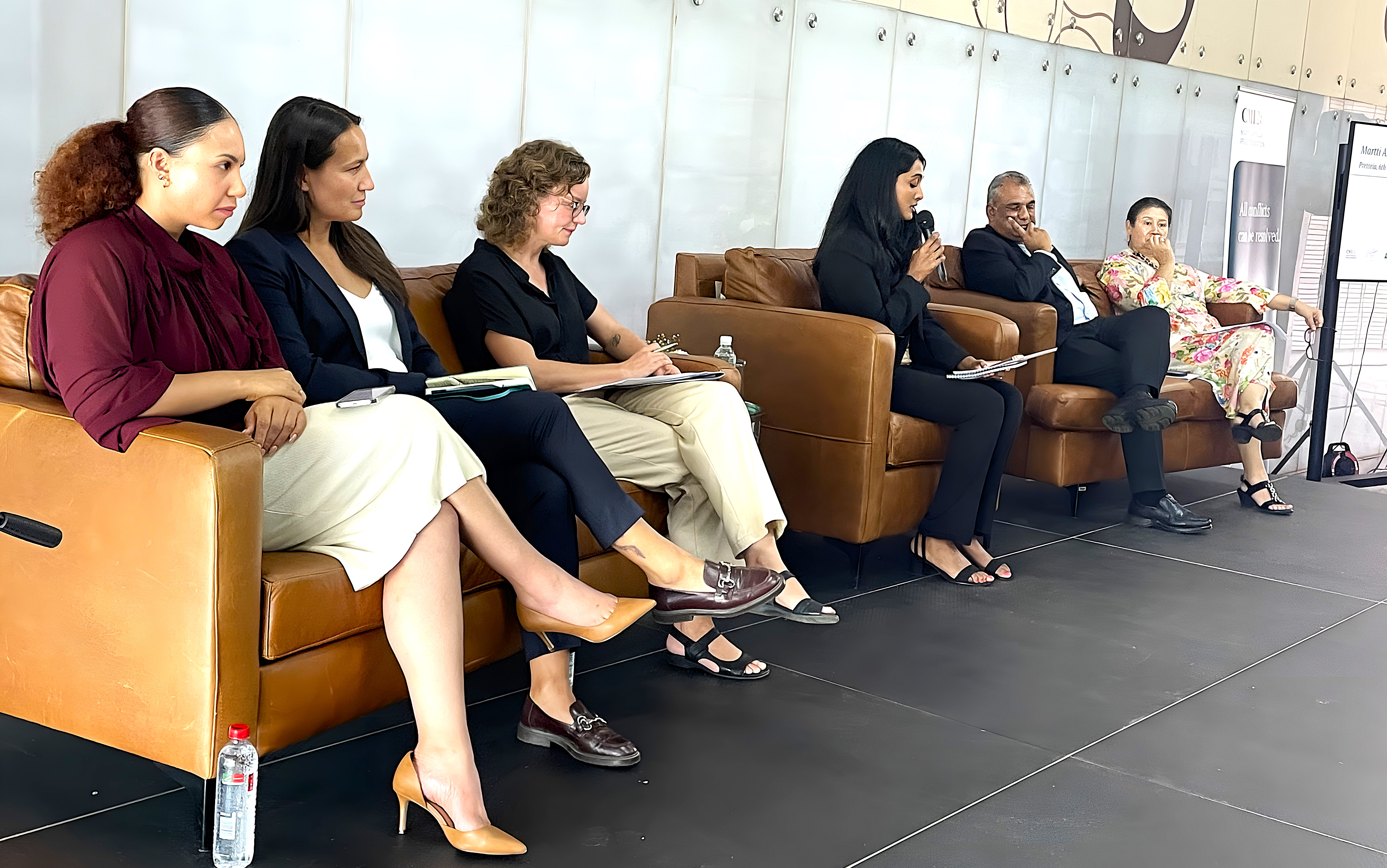 A panel of speakers at the Martti Ahtisaari Legacy event in Pretoria