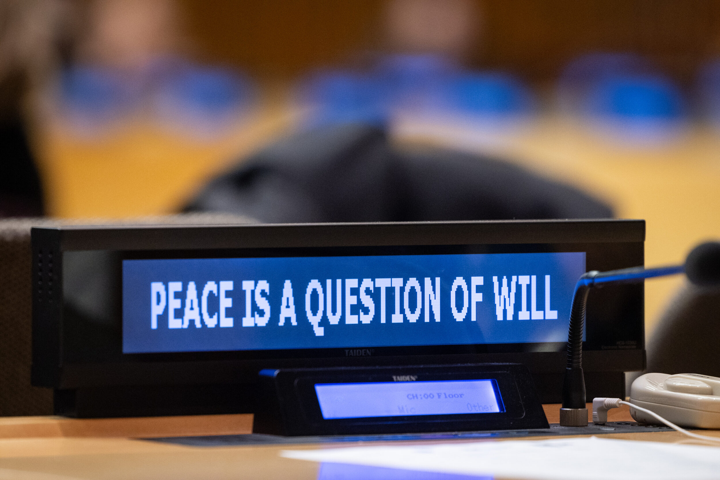 Peace is a question of will.