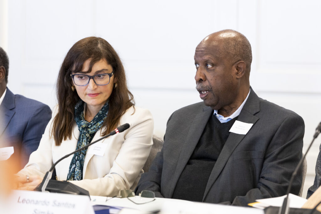 Seminar attendees sitting at a table