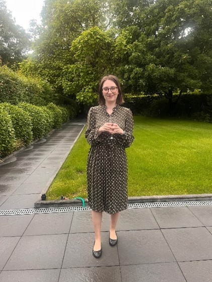 Elena Sidor standing outside