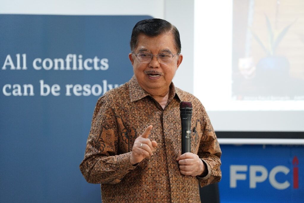 H.E Jusuf Kalla, Former Vice President of Indonesia speaking