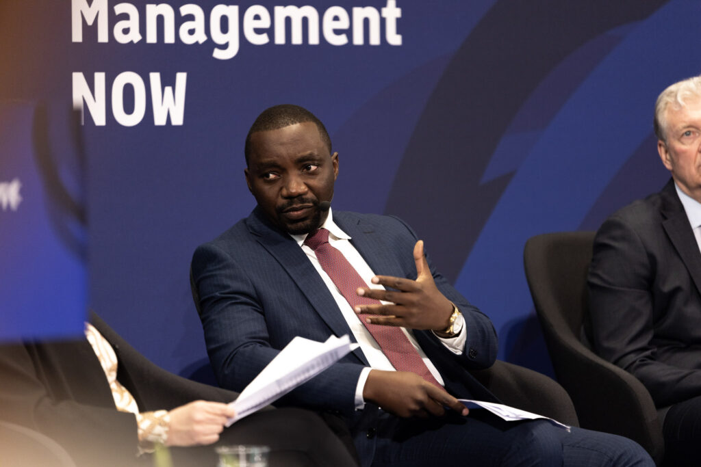 Vianney Bisimwa, CMI Advisor, speaks at Finland’s Crisis Management NOW event at the University of Helsinki on 5 May 2026. Photo: Maria Hossain Santto