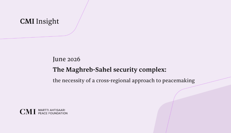 The Maghreb-Sahel security complex: the necessity of a cross-regional approach to peacemaking